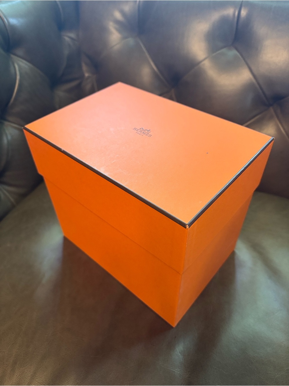 Authentic Hermes Signature Orange Storage Box! (Box 1)
